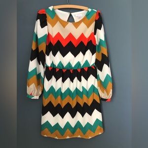 Xhilaration geometric zig zag pattern dress.